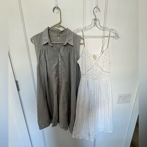 Free people and Japna 100% cotton  summer dresses in great condition size  small